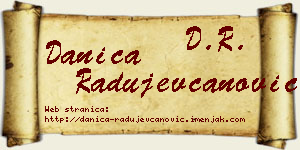 Danica Radujevčanović vizit kartica